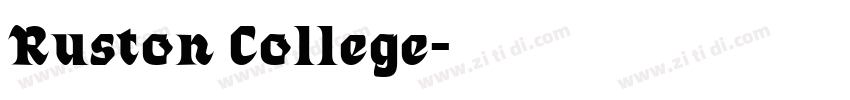 Ruston College字体转换